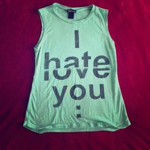Muscle tee light green M